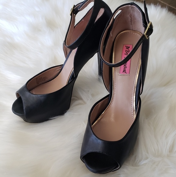 Betsey Johnson Shoes - B2G1 Betsey Johnson Black Ankle Strap Pumps